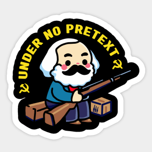 Karl Marx Under No Pretext - No background variant Sticker